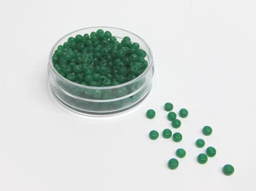 Glasperlen 2,6 / 3mmD malachitgrün semitransparent
